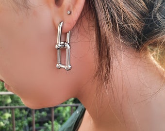 Paperclip Earrings - Etsy