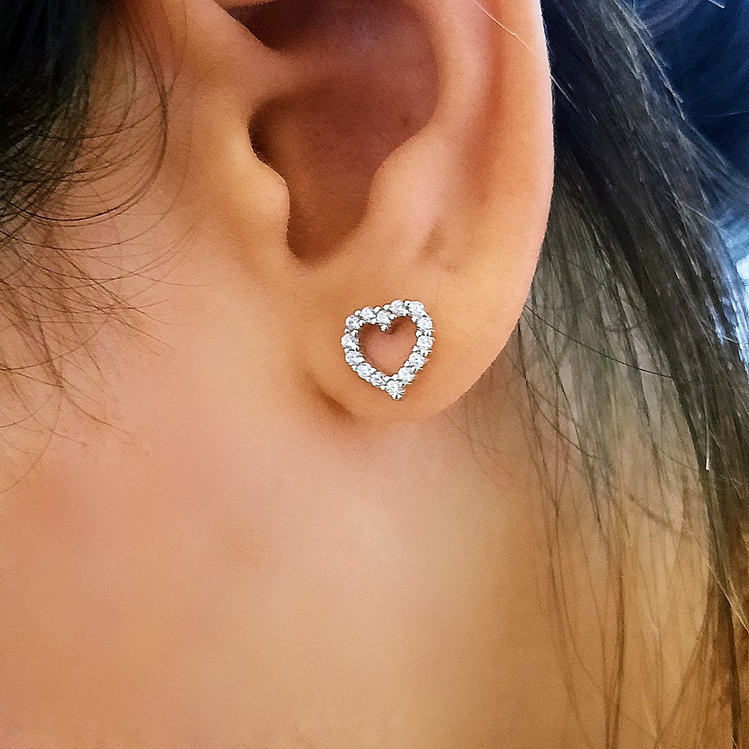 ■ENGBROX■ silver925 saturn heart cubic earring EBEA24048WH saturn heart cubic earring - ENGBROX | 60% - Asian Fashion