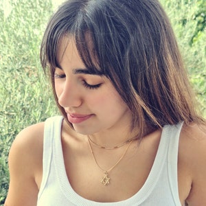 Star Of David Necklace, Gold Magen David Necklace, Jewish Necklace, Gold Star of David Charm