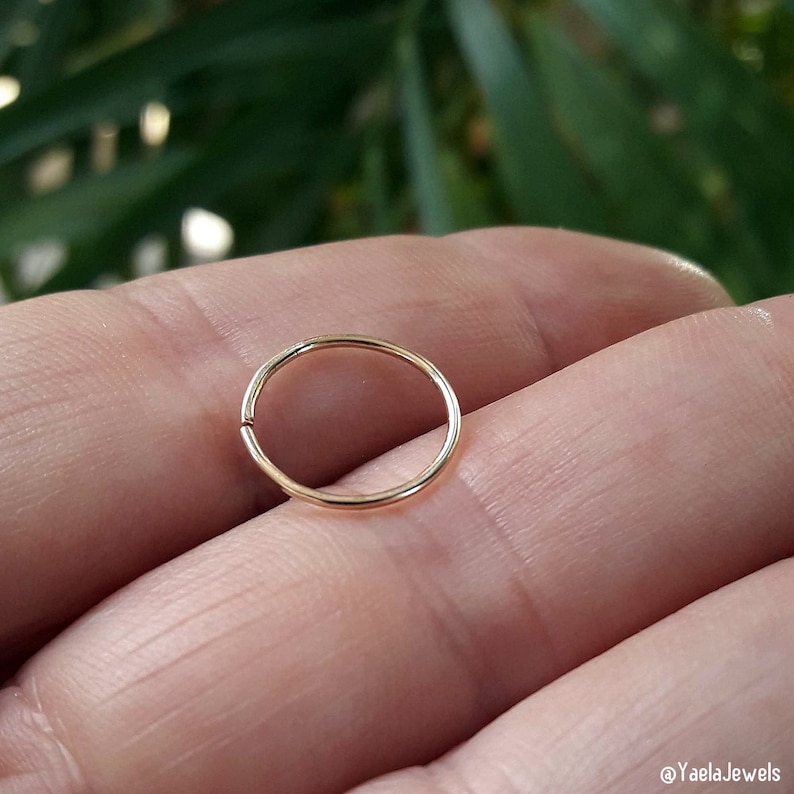 Belly Button Ring Simple and Delicate Belly Button Hoop Ring Etsy