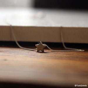 Sterling Silver Star Necklace, Tiny Star Charm