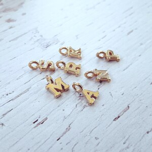 Add-on Initial, Add a personalized letter charm, Tiny Letter, Add a charm, add an initial, Custom Letter, Gold filled or sterling silver