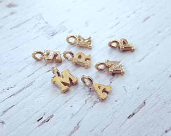 Gold Filled Initial Charm: Personalized Letter, Tiny 5mm Disc