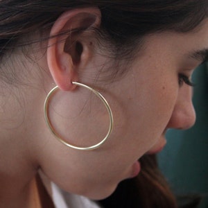 Large Thick Gold Hoop Earrings, Extra Large, Thick Hoops, High Quality  14k Gold Filled Hoops