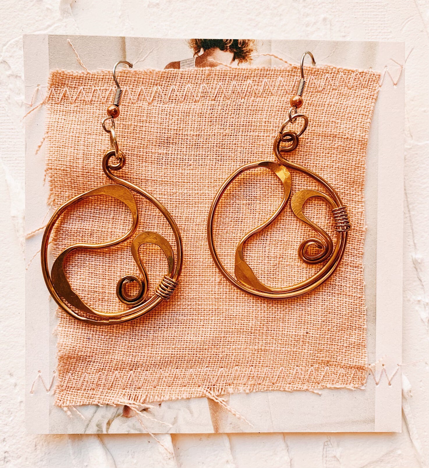 Brass Mother and Child Earrings - Etsy