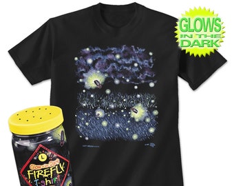 Firefly T-Shirt | T-Shirt in a Jar | Glow In The Dark | Advice From A Firefly | Kids T-Shirts | Nature Lover | Unisex Children's Clothing