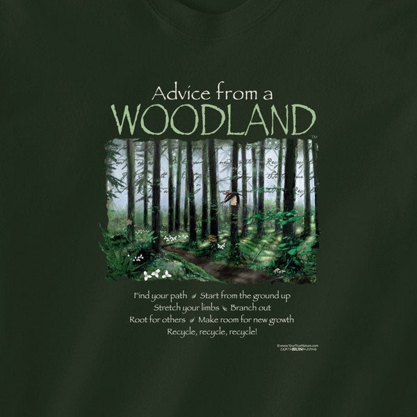 Forest T-Shirt | Tree Shirt | Woodland | Advice From A Woodland | Nature Lover | Tree Hugger Shirt | Nature Inspired | Novelty Gift | Unisex