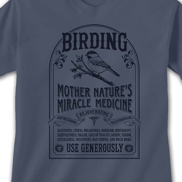 Birding Cure T-Shirt | Graphic Tee | Bird Watcher | Nature Inspired | Animal Lover | Outdoor Apparel | Novelty Gift Apparel | Unisex T-Shirt