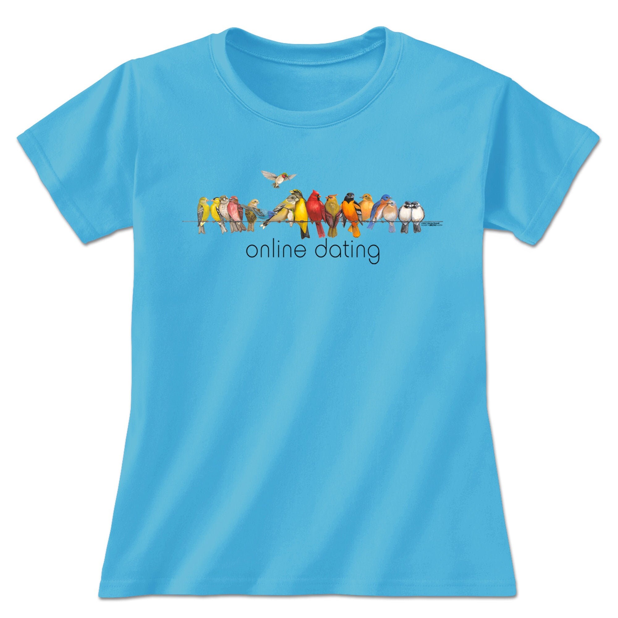 Online Dating T-shirt Graphic Tee Bird 