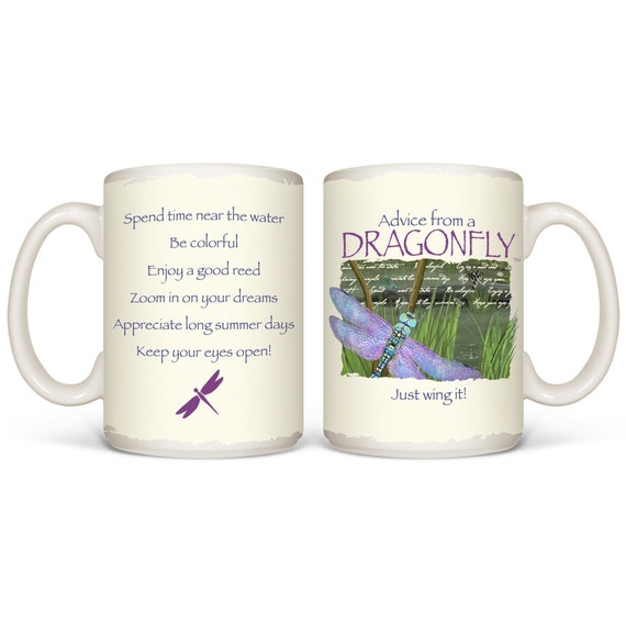 Dragonfly Mug Coffee Cup Nature Lover Coffee Mug Dishwasher Safe