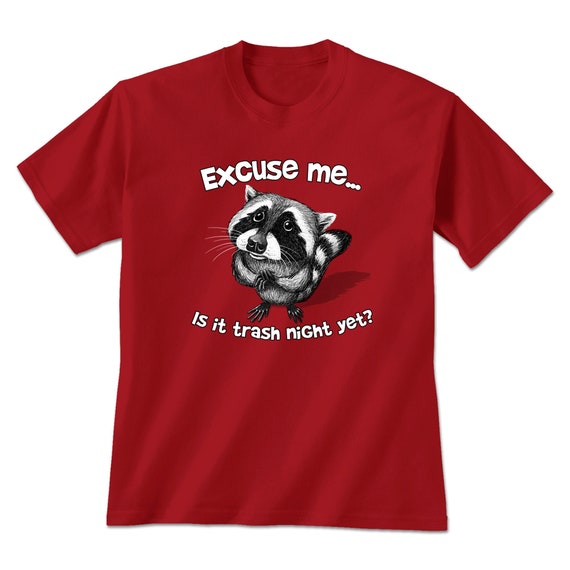 Raccoon T-Shirt. Cool Nature Raccoon Tee Raccoon T-Shirt. Cool Nature Raccoon Tee