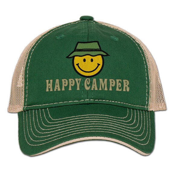 Happy Camper Hat Embroidered Hat 