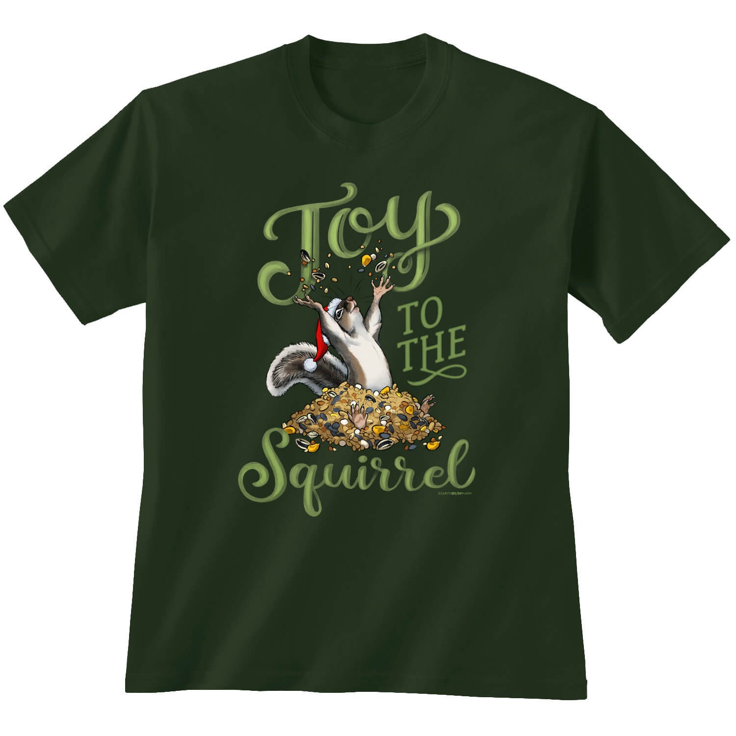 Joy To The Squirrel TShirt Holiday Tshirt Animal Tshirt Etsy