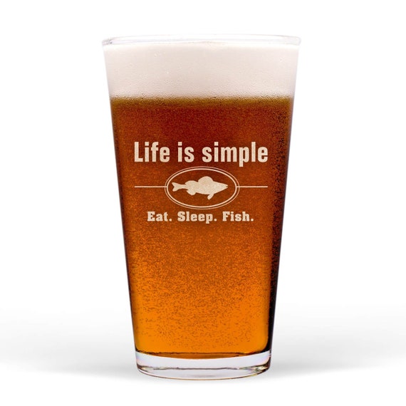 Alaskan pint glass naked fish