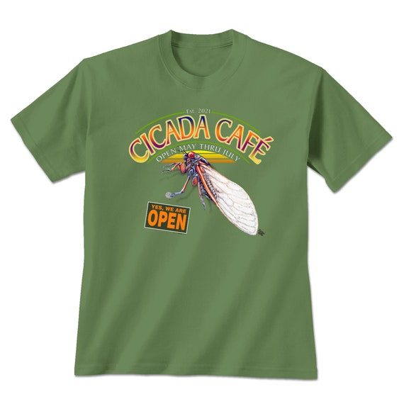 Cafe T-shirt Cicada Invasion Every 17 