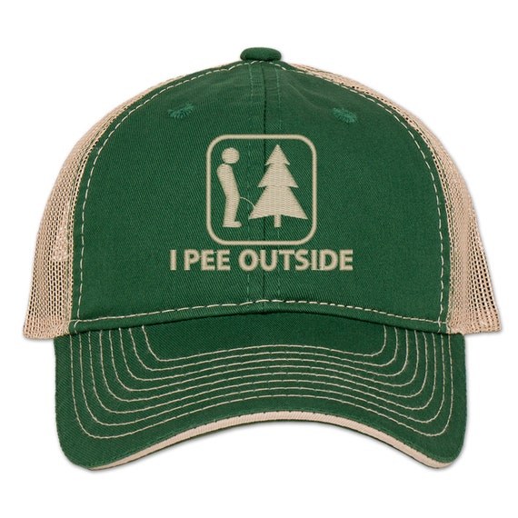 Outdoors Trucker Hat I Pee Outside Trucker Hats - Etsy