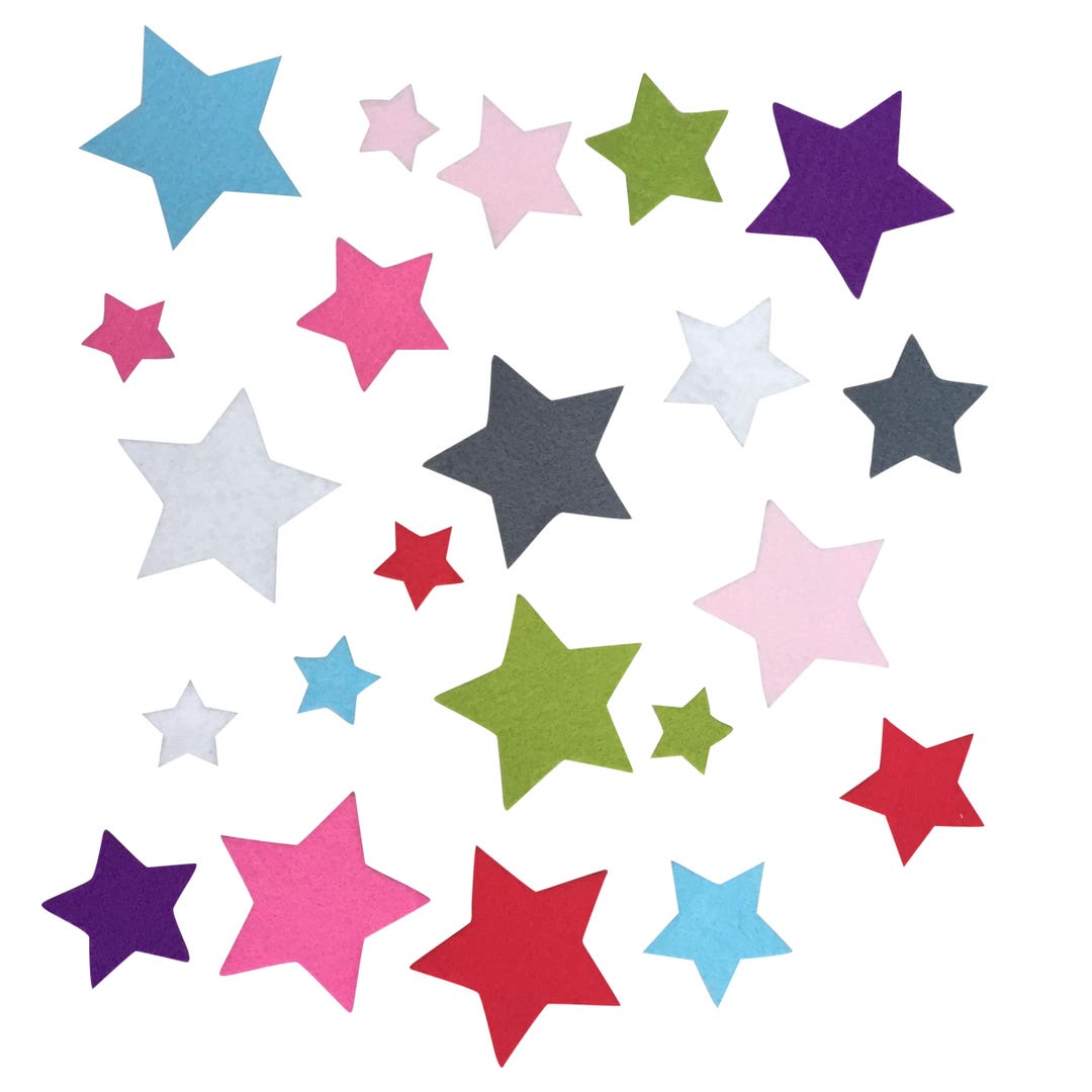 Felt Adhesive Stars/15cm 10cm 7cm 5cm 3cm/adhesive Felt Stars/felt