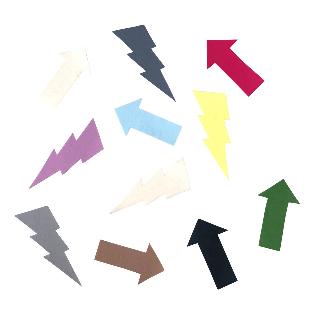 Iron on Felt Applique Flash Arrow Patch 2 Sizes and Colours Etsy