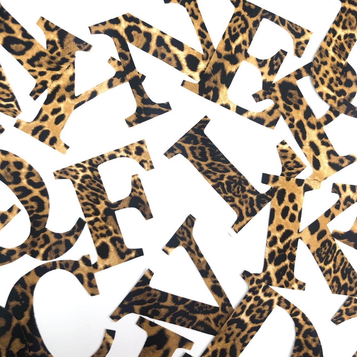 Cotton Leopard Print Iron On Letters and Numbers/5cm 7cm | Etsy