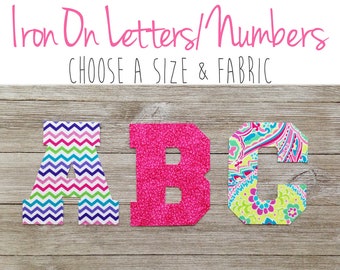 Iron on Letters, Applique Letters, Letter Patch, Fabric Letters Iron on Monogram Iron on Numbers Iron on alphabet large iron on letters name