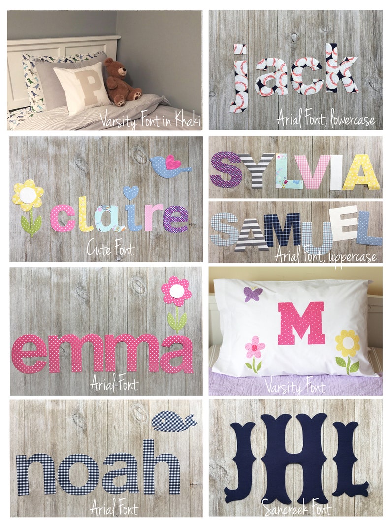 Fabric Iron on Letters Large Iron on Letters Sew on Letters | Etsy