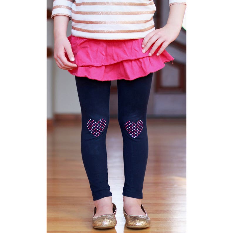 Iron on Knee Patches Girls Knee Patch Leggings Iron on Heart Etsy