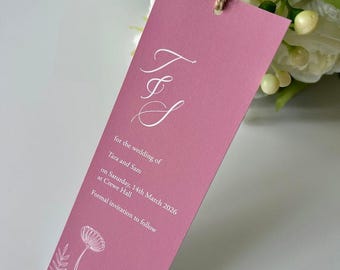 Wedding Save the Date Bookmark | Save the Date Card | Rustic save the dates | Wedding invitations | Floral Wedding Save the Dates |