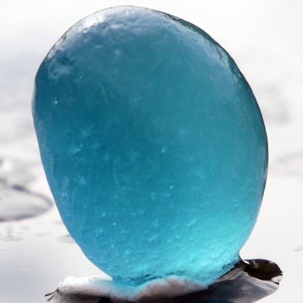 Light blue seaham sea glass bubble.