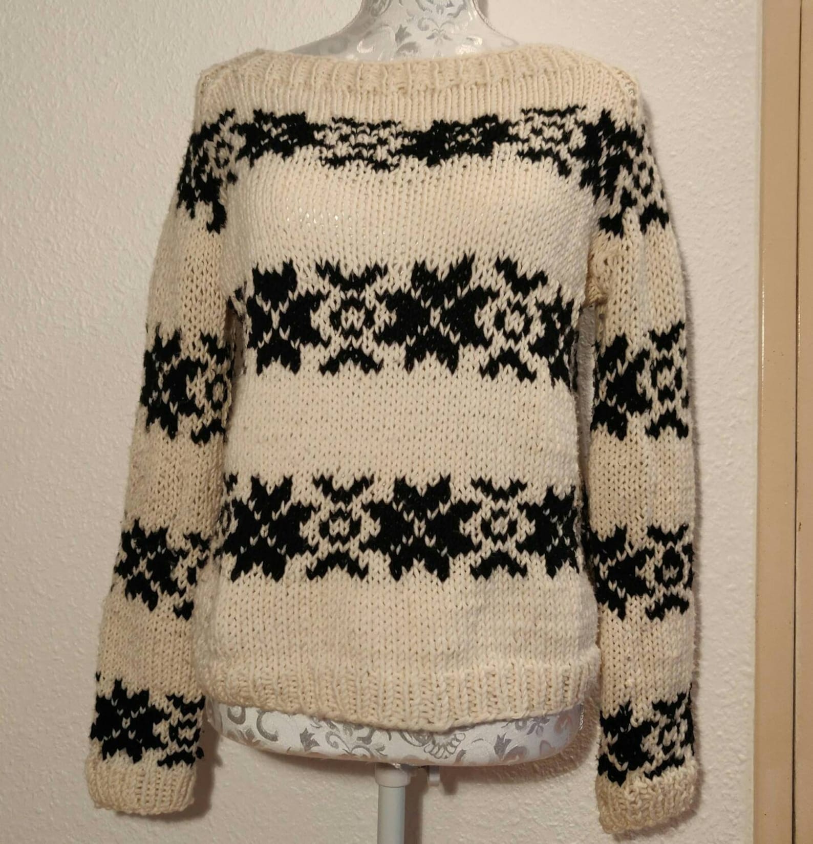 DIY Knitting Pattern for Classic Faroe Island Pattern Sweater Etsy UK