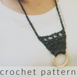 Crochet Mia Necklace Pattern PDF - Beginner Aran Yarn Jewelry Pattern