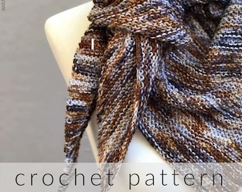 Tostata Knit Scarf Pattern | Beginner Triangle Scarf Knitting Pattern | Easy Knit Scarf | One Skein Scarf | Knitting Pattern Beginner