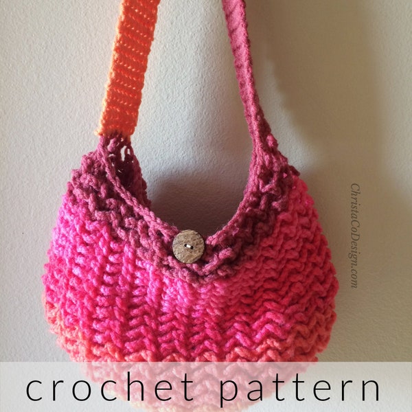 Crochet Pattern Boho Bag | Tote Bag Pattern | Crochet Purse | Tote Crochet Pattern | One Skein Crochet Tote Pattern | Market Tote Pattern