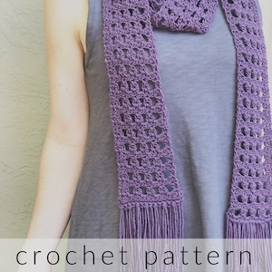 Berryessa Lace Scarf Crochet Pattern PDF