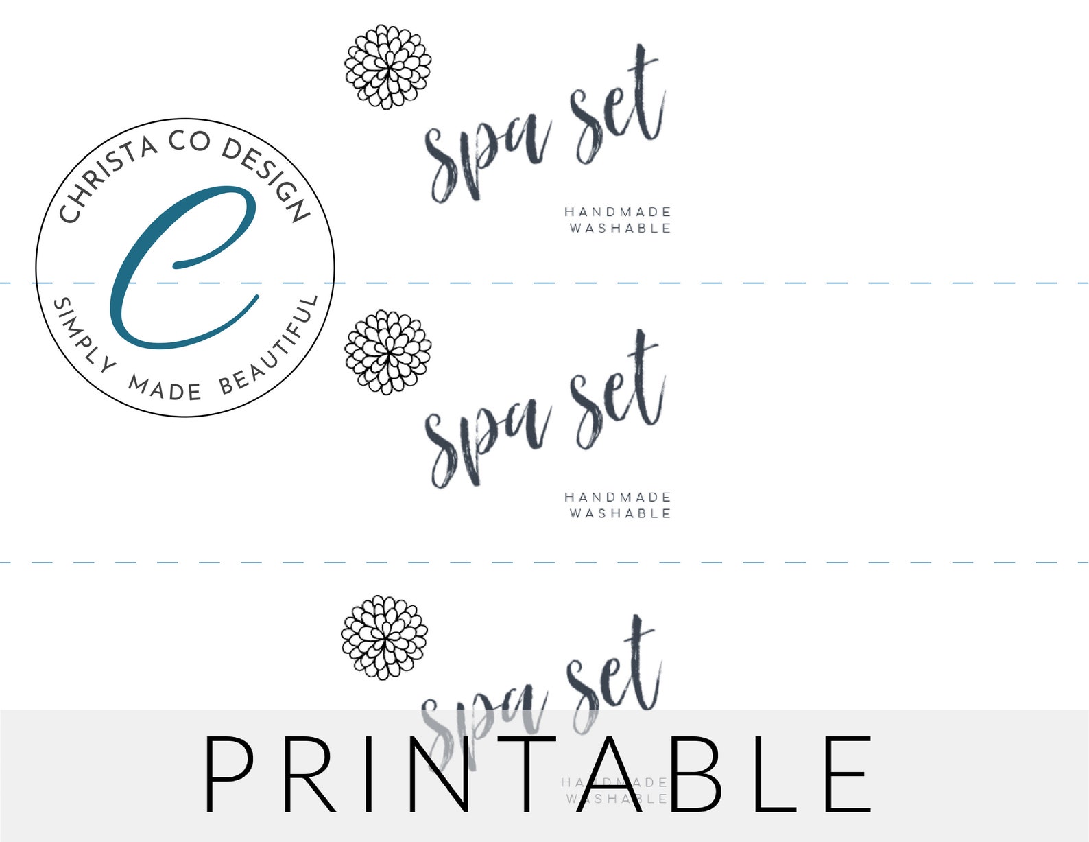 Printable Labels Spa Set Spa Set Label Printable PDF Spa - Etsy Canada
