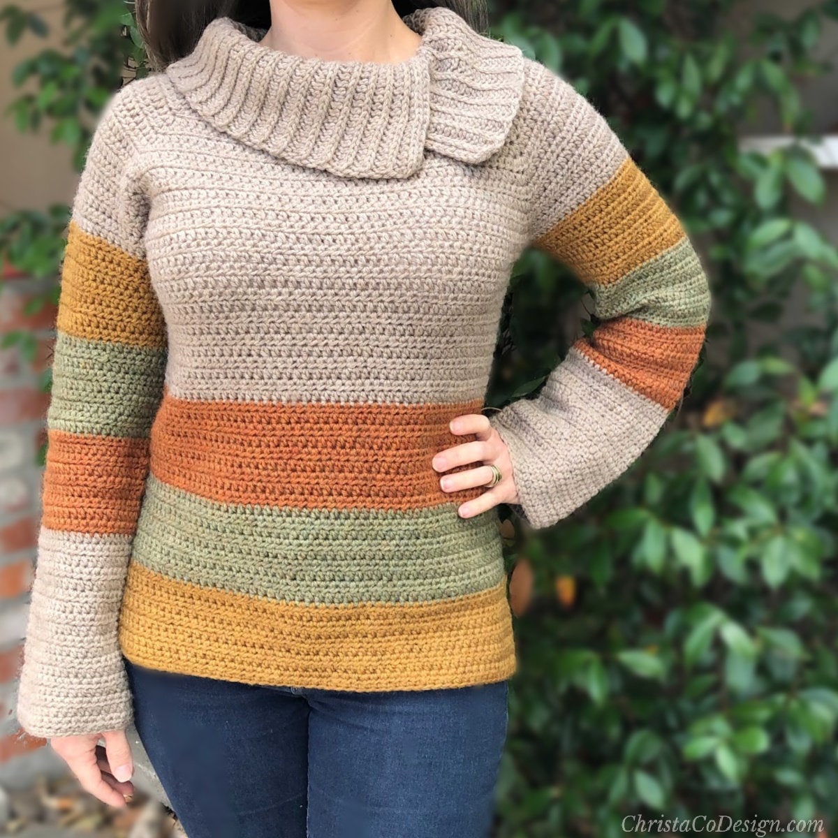 27 Crochet Jumper Patterns with Cowl Necks, Hexies, and Cropped Styles 5 Heather Sweater Crochet Pattern