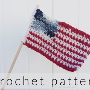 Easy Crochet US Flag Pattern PDF - Aran Yarn - Stripes & Colorwork