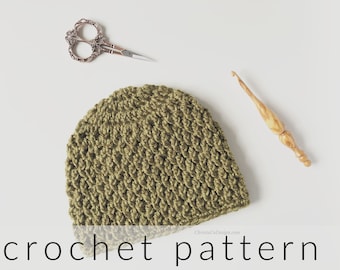 Crochet Hat Pattern | Matteo Beanie | Baby Hat | Men's Hat | Textured Crochet Beanie | Unisex Hat | Gift Hat | Baby Gift | Crochet Pattern