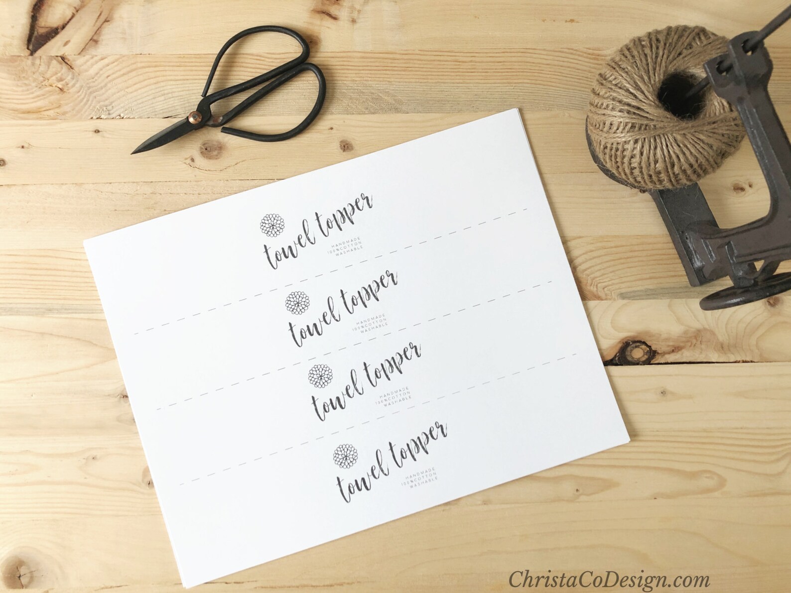 Printable Labels Towel Topper Towel Topper Label Printable - Etsy