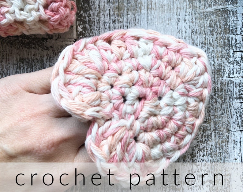 Crochet Pattern Heart Scrubby Pocket Heart Scrubby Pattern Crochet Heart Pattern Cotton Scrubby Pattern Valentine's Day Gift Scrubby image 1