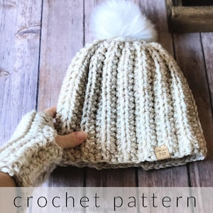 Backcountry Beanie & Gloves Pattern - Easy Bulky Yarn - Pattern PDF