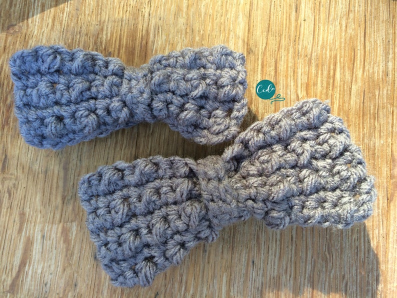 Crochet Pattern Bow Tie Baby Bow Tie Big Kid Bow Tie Easter Sunday Best Dressed Boy's Bow Tie Wedding Attire Baby Gift image 2