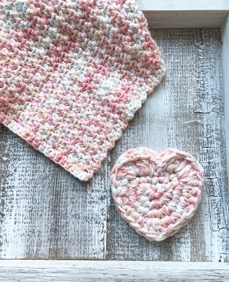 Crochet Pattern Heart Scrubby Pocket Heart Scrubby Pattern Crochet Heart Pattern Cotton Scrubby Pattern Valentine's Day Gift Scrubby image 5