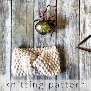 Super Bulky Knit Ear Warmer Pattern PDF - Dossi Headband - Beginner