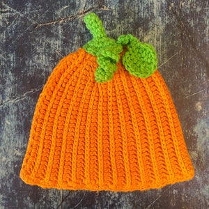 Crochet Pumpkin Hat Pattern Toddler Hat Baby Hat October Fall Beanie image 6