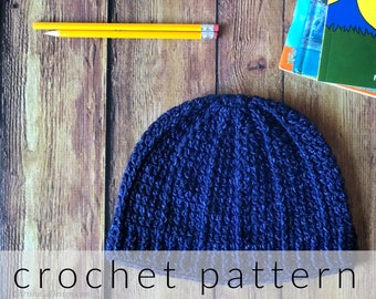 Crochet Pattern Bravo Beanie PDF Download | Crochet Hat Pattern Digital Download | Cozy Ribbed Beanie Pattern | Hat Crochet Pattern Kids