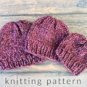 Super Bulky Beanie Knitting Pattern PDF - Beginner Hat