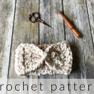 Easy Ear Warmer Pattern PDF - Super Bulky Yarn - Textured Headband - Child To Adult Sizes