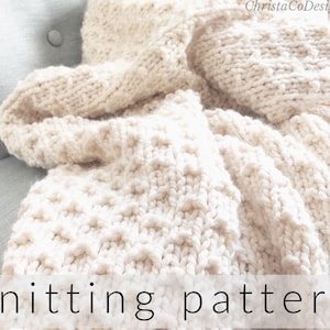 Super Bulky Knit Blanket Pattern Bella Vita Easy Textured PDF