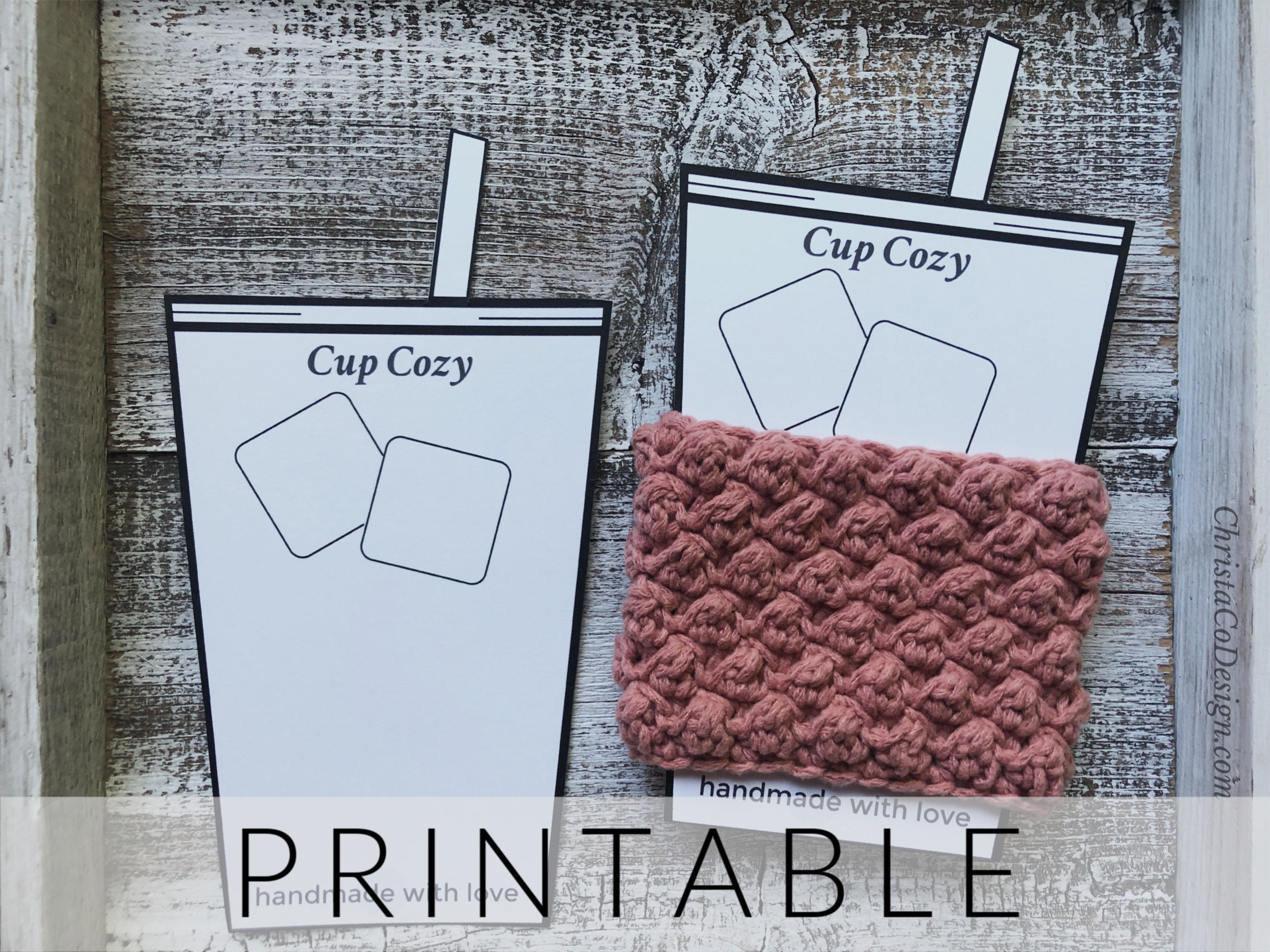 Printable Iced Coffee Cup Cozy PDF Download Cup Sleeve | Etsy