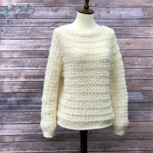 Crochet Pattern Nebbia Sweater Crochet Raglan Pattern Top Down Crochet Sweater Crochet Pullover Pattern Easy Crochet Sweater Pattern image 9